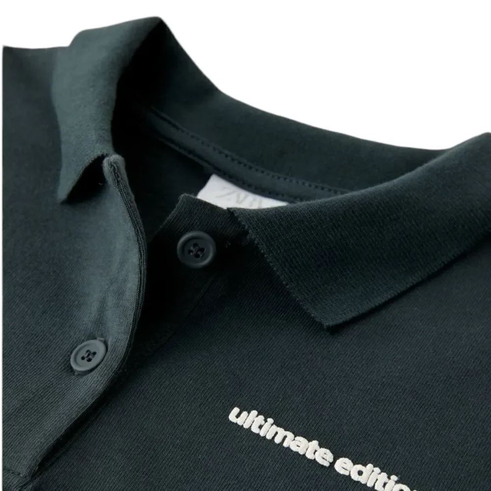 ZARA Kids | Anthracite Gray | POLO SHIRT AND SKIRT MATCHING SET
